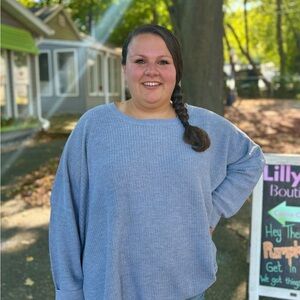 Cozy Light Grey Crew Neck Sweater